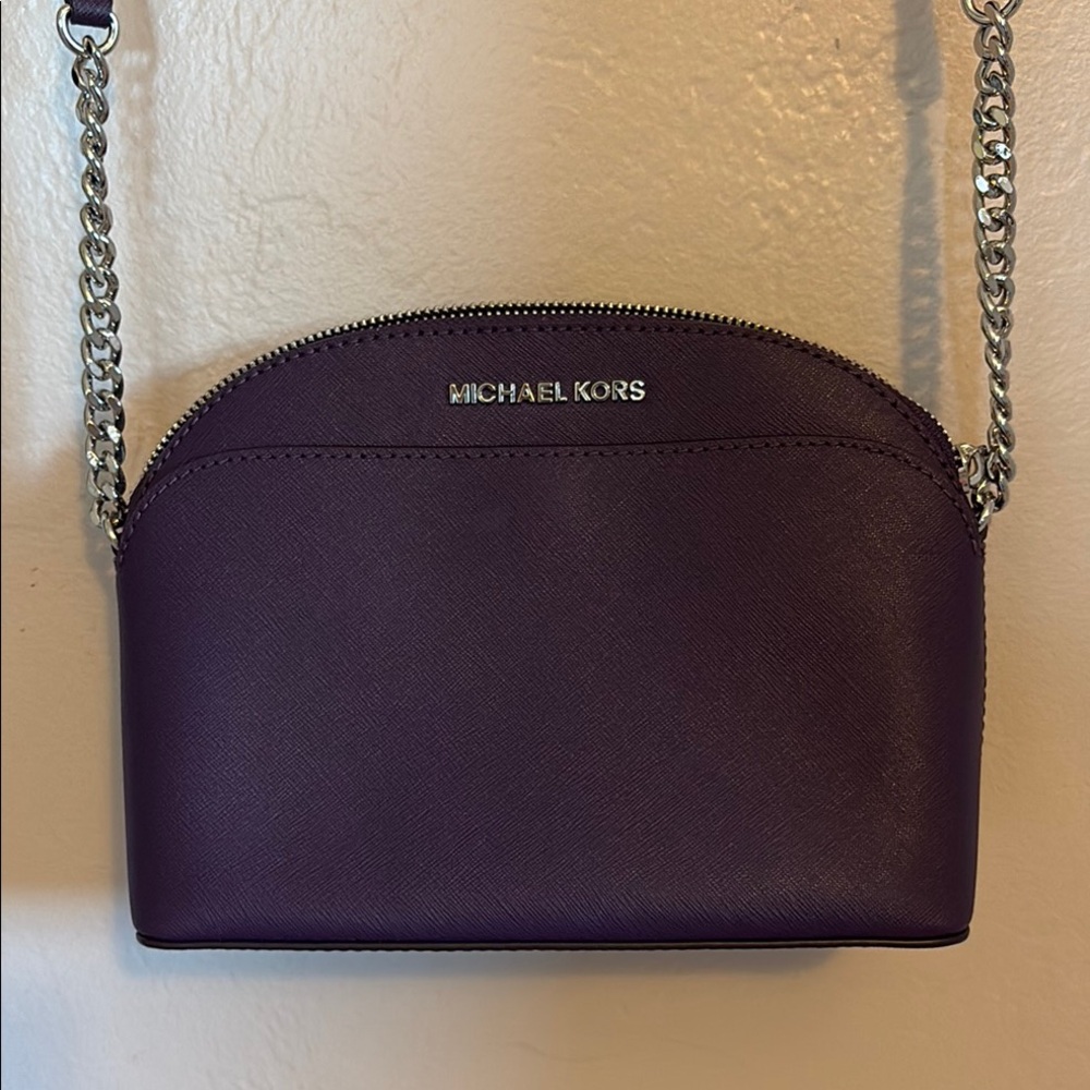 Michael Kors Purple Silver Crossbody Bag Elegant Design